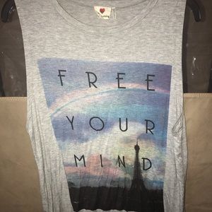 One Clothing “Free Your Mind” Tank Top junior sz L